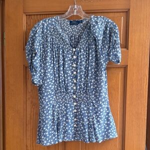Polo by Ralph Lauren Navy Floral Blouse